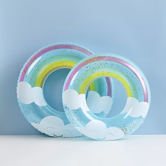 Jouets de fête de plage amusants, gonflables à paillettes, anneau de bain en forme de cœur, Tube d'amour, flotteur de piscine en forme de cœur